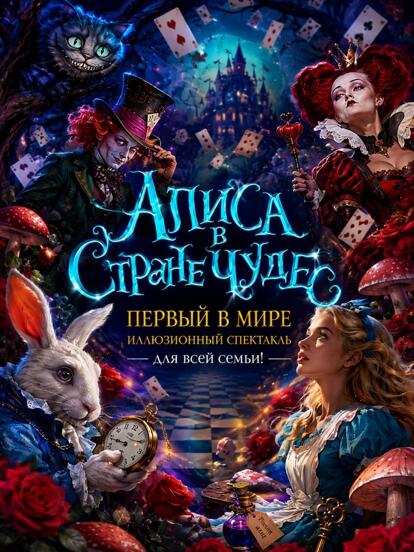 Билеты на иллюзионный спектакль «Алиса в Стране чудес»